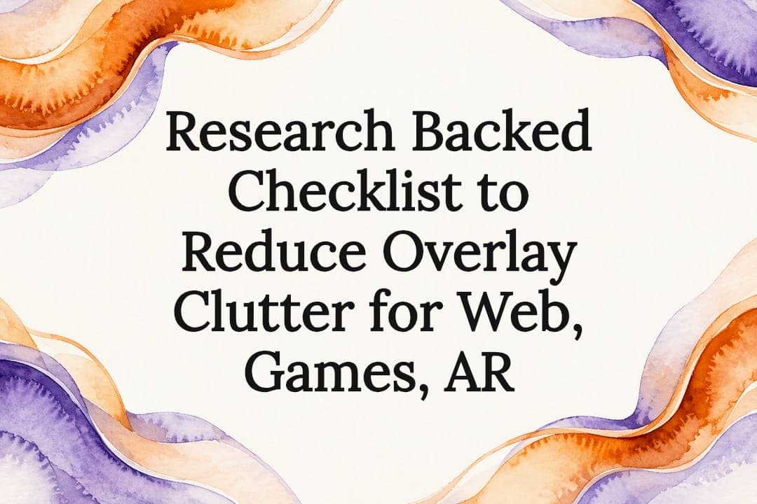 Research Backed Checklist to Reduce Overlay Clutter for Web, Games, AR