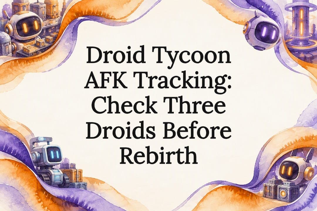 Droid Tycoon AFK Tracking: Check Three Droids Before Rebirth